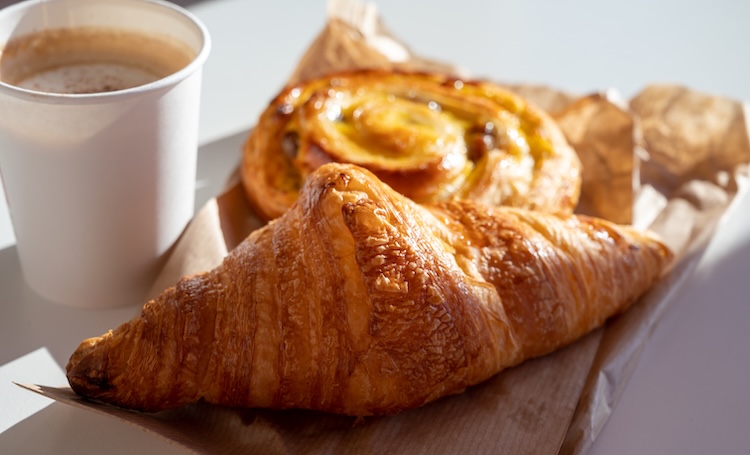 Croissant and coffee