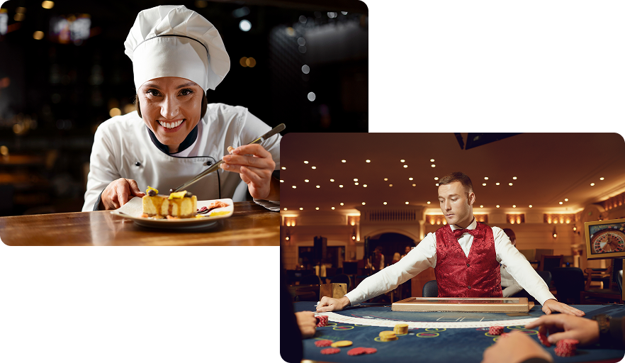 Careers - kitchen and casino staff
