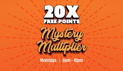 20x Free Points Mystery Multiplier - April Promo