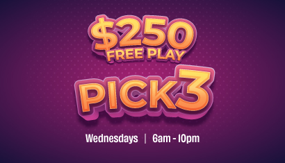 $250 Free Play Pick 3 - April Promo